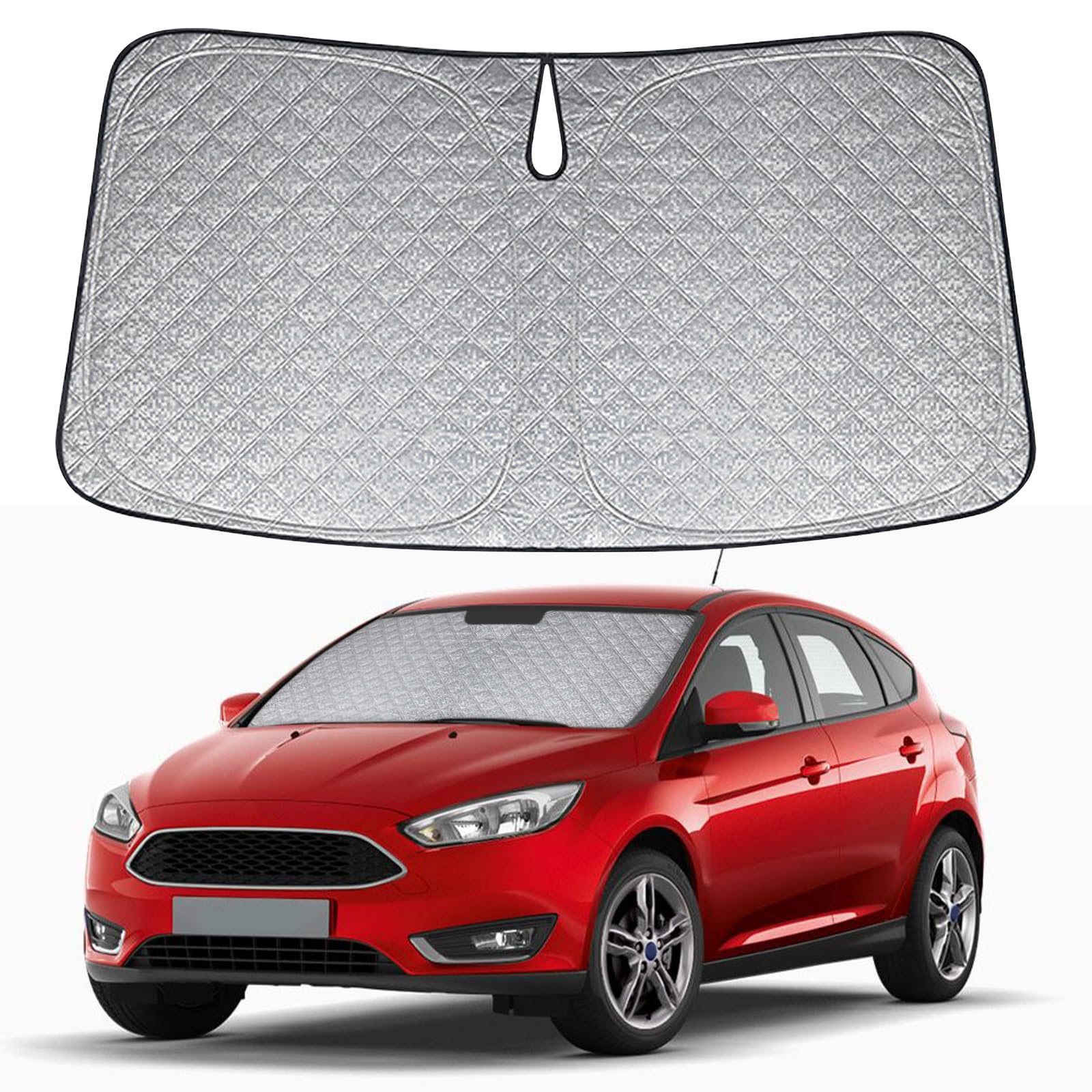 Parasol Coche Delantero Plegable Repuesto para Ford Focus MK3 2010-2018, Coche Sol Sombra Bloquea los Rayos UV en el Interior del Parasol Protector