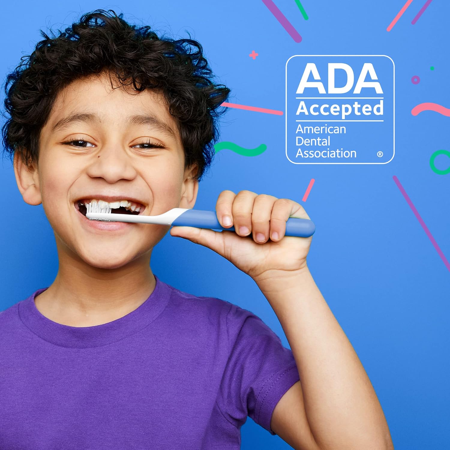 quip Kids Electric Toothbrush - Sonic Toothbrush with Small Brush Head, Travel Cover & Mirror Mount, Soft Bristles, Timer, and Rubber Handle - Blue : Beauty & Personal Care