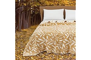 QUILTINA 100% Pure Cotton Jacquard Queen Cotton Blanket for Comfortable Bedding