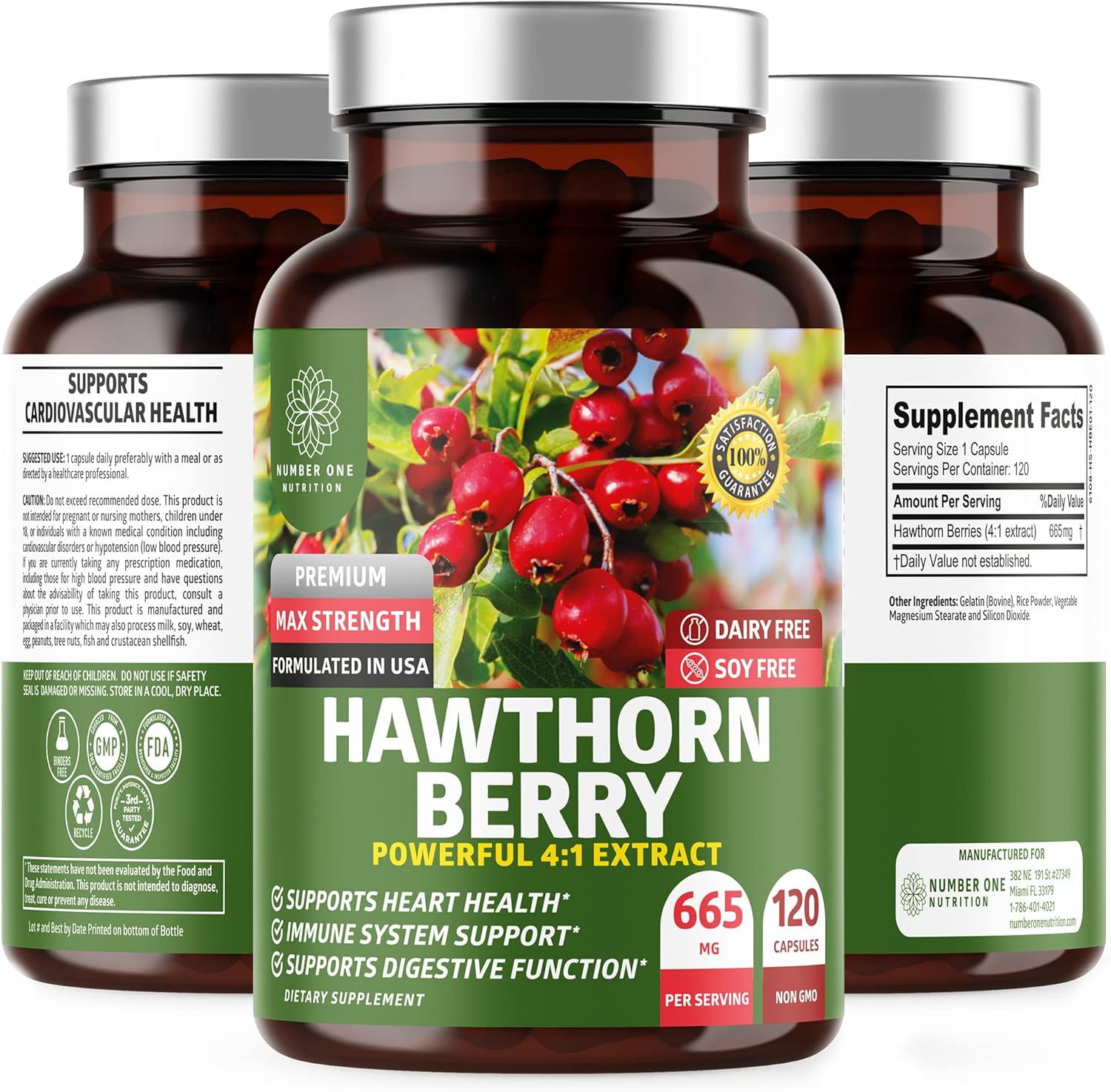 N1N Premium Hawthorn Berry Capsules [Max Strength, 2660mg