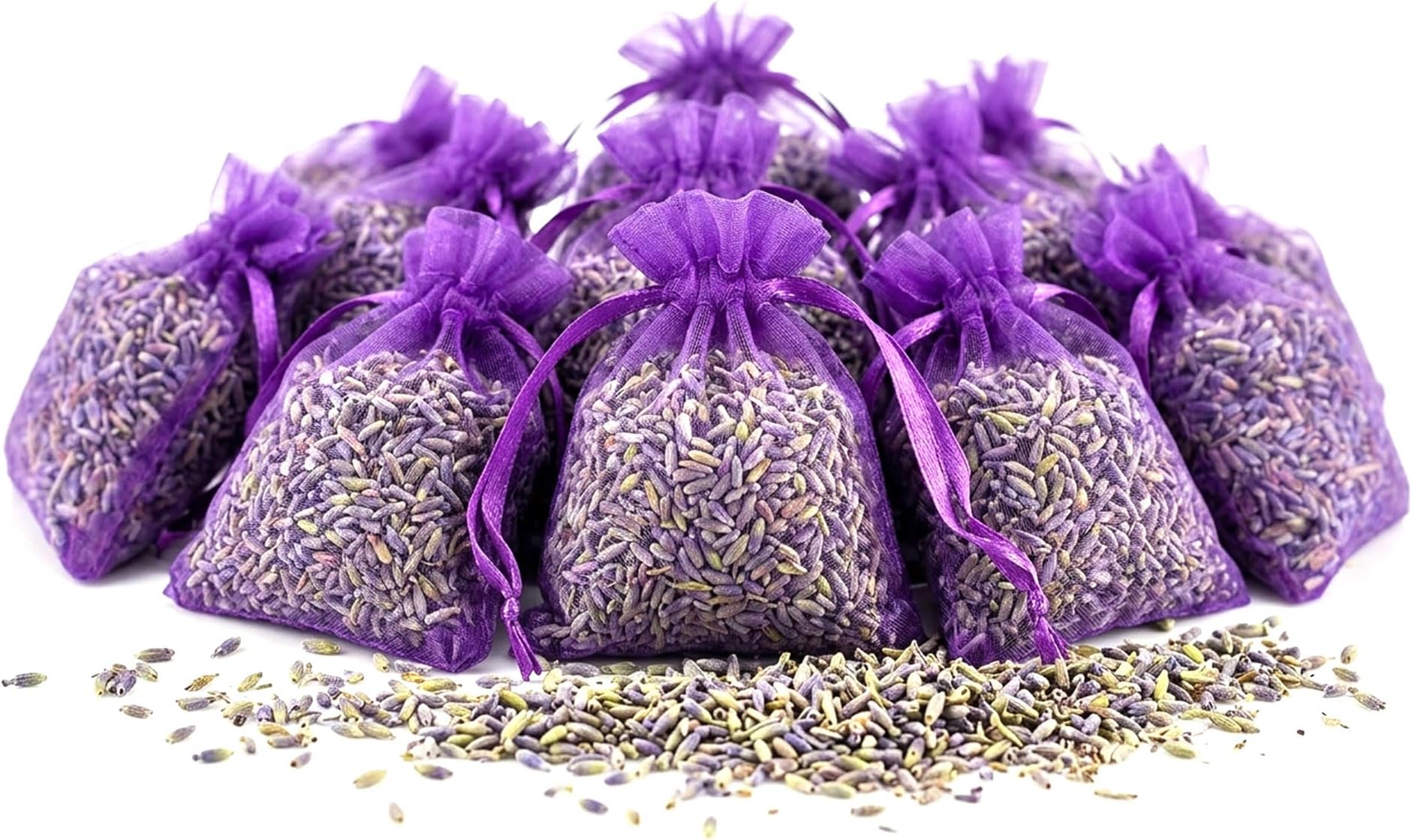 OLILLY 2021 Harvest - Sachets of Lavender from French Provence (Mauve, 12 Sachets)