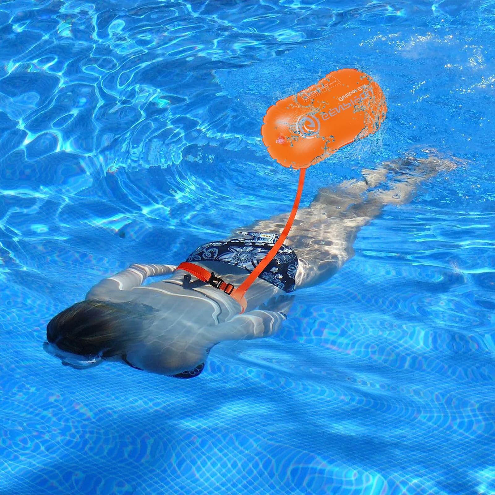 Schwimmboje für offenes Wasser – tragbare Abschleppschwimmer-Sicherheitsvorrichtung, lebendige schwimmende Sichtausrüstung, zuverlässiger Schwimmmarker, offenes Wasser, langlebig, leichte |