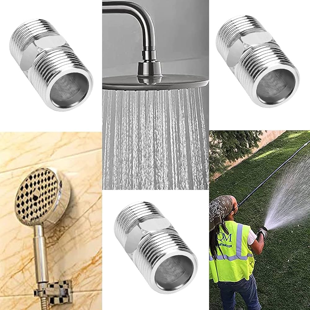 2 Pcs Shower Adapter, Shower Hose Connector, Shower Head Extension