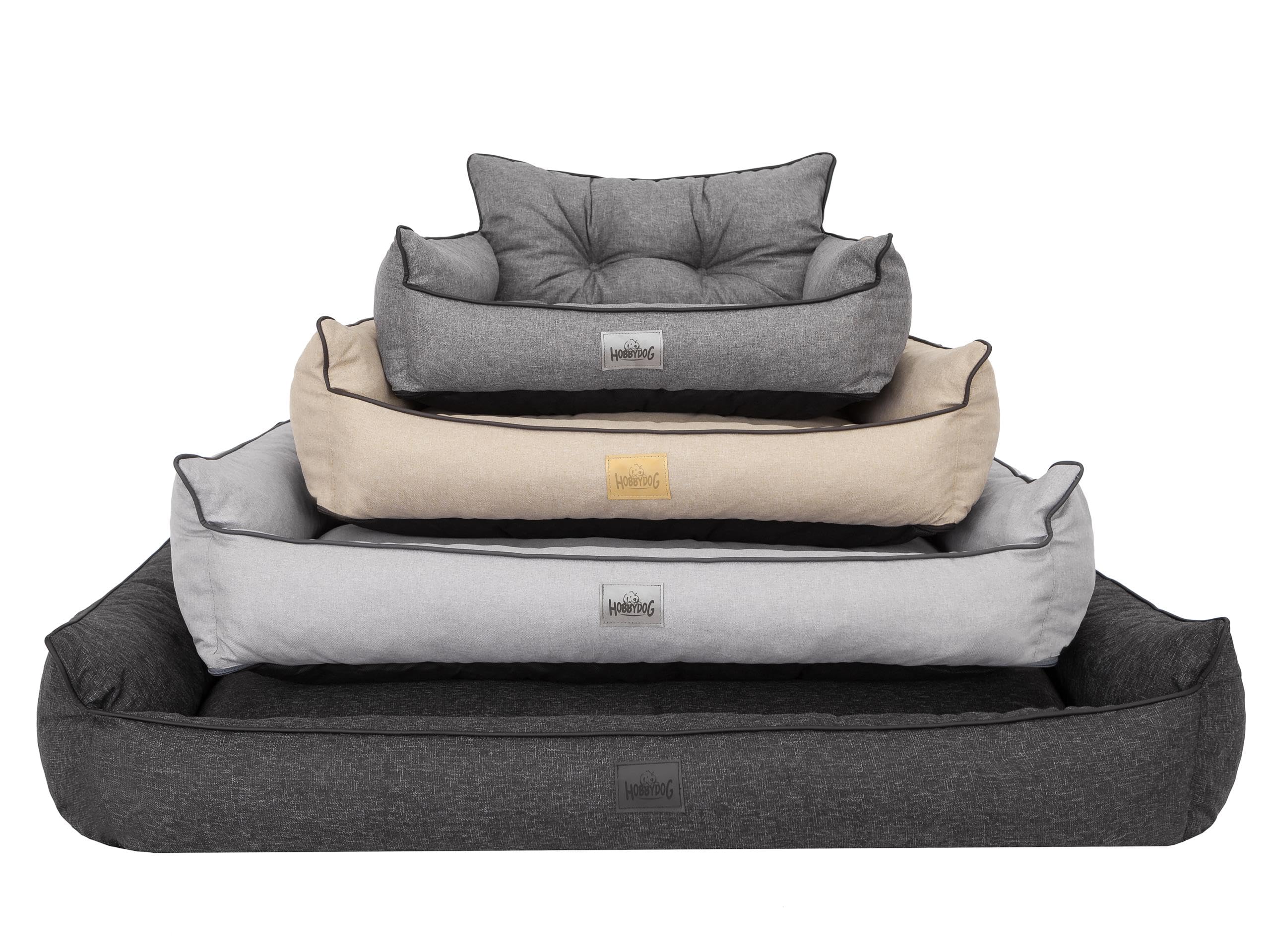 Cama para Perros, Cama para Mascotas, Cama Acolchada para Perros, cojín para Perros, colchón para Mascotas, sofá para Perros, colchón de Grafito, Piedras ecológicas, XXXL – 132 x 106 cm