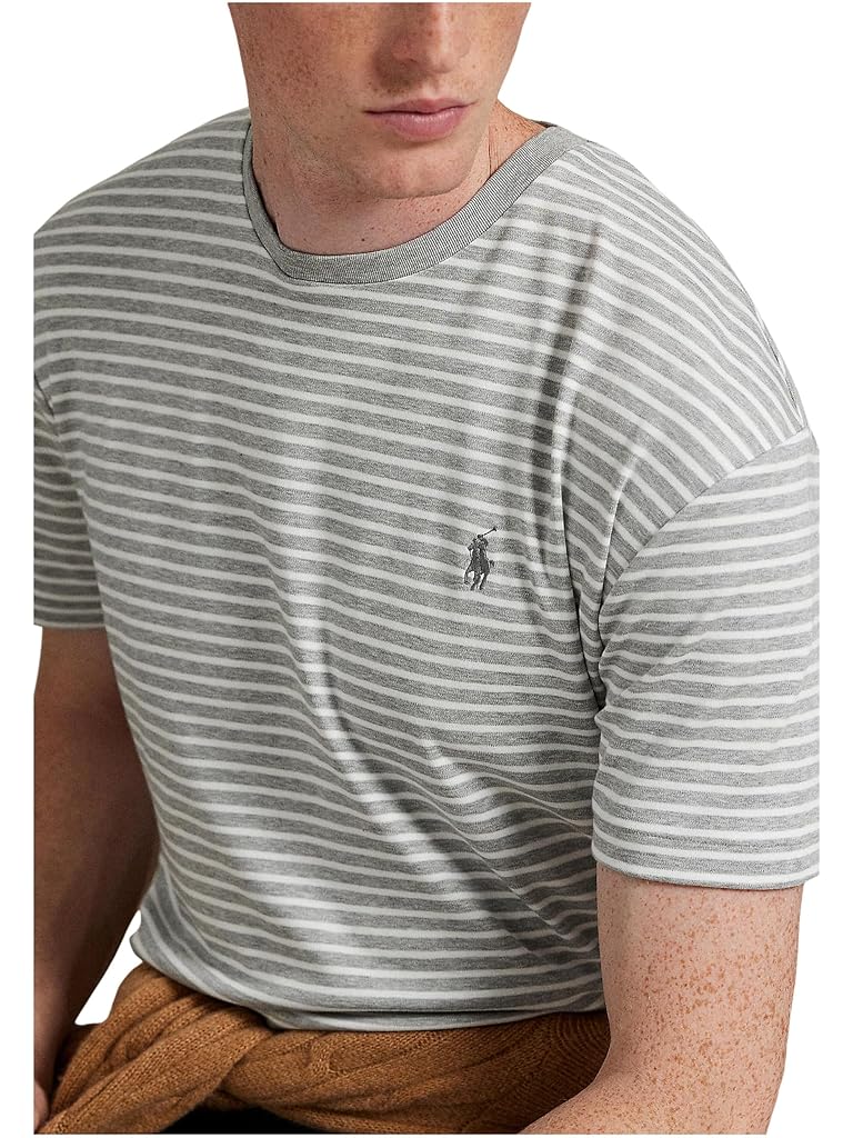 Gray Polo Ralph Lauren Classic Fit Striped Soft Cotton T-Shirt