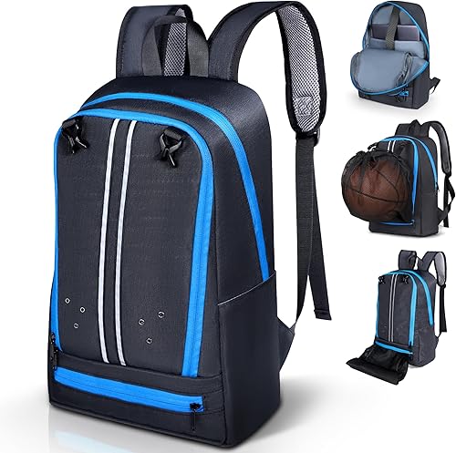 Geestock Mochila de gimnasio para hombres, bolsa de gimnasio con compartimento para laptop y bolsa de malla externa, mochila de entrenamiento grande