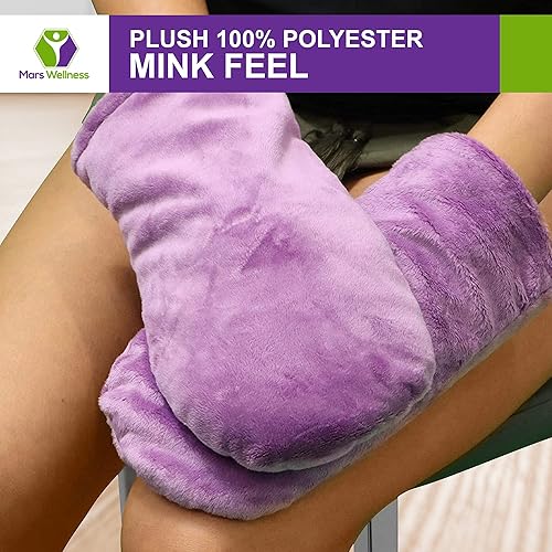 Miniatura 8 de Mars Wellness Manoplas calentadas para microondas  Manoplas herbales de terapia de aromaterapia con semillas de lino y hierbas  Dedo activador,