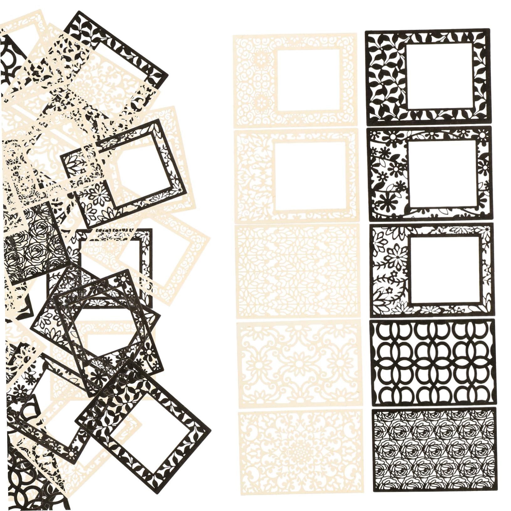 Angoily 5 Series Papel Hueco En Artesanía Texturizado Papel Decoupage Papel De Planificador De Bricolaje Suministros Para Álbum De Recortes Papel 40 Hojas*5