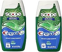Vista 1 de Crest Complete Whitening Plus Scope Tartar Control Pasta de dientes, gel líquido de menta fresca, 4.6 oz (130 g) - Paquete de 2