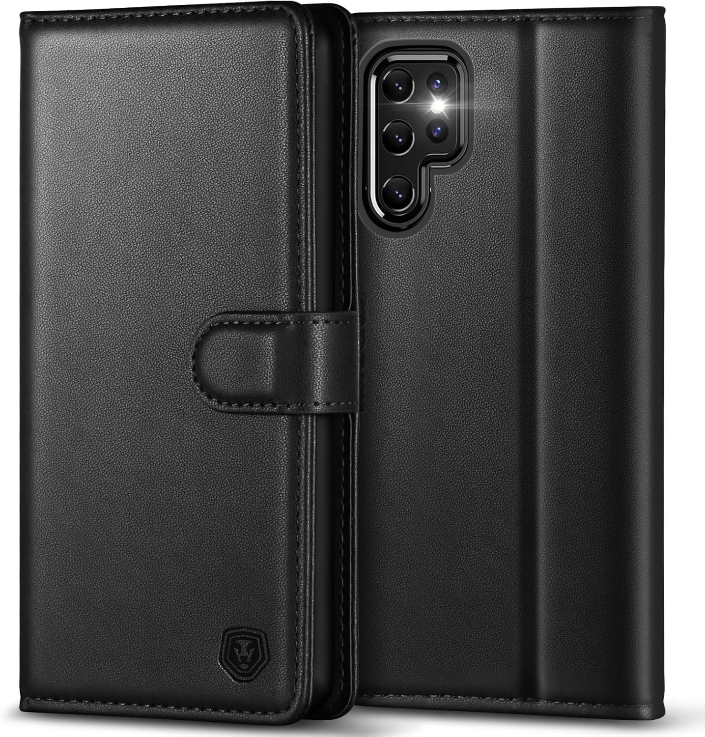 Kuafcase for Samsung S22 Ultra Case, 4 Card Slots Closure