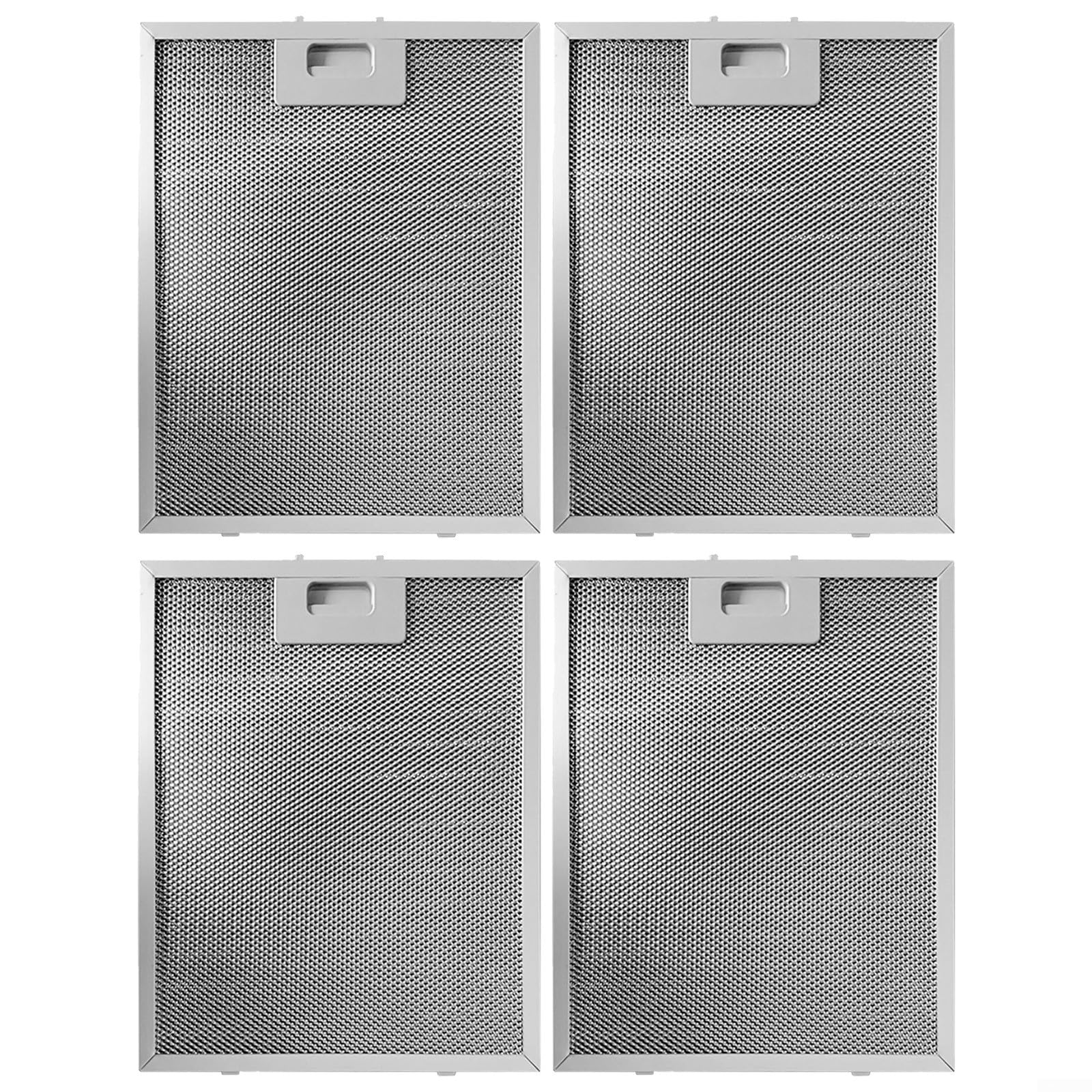 Filtro de malla metálica para campana extractora de aluminio plateado 350 x 285 x 9 mm