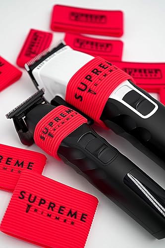 Miniatura 4 de Supreme Trimmer SGR50 - Pinzas de peluquero profesionales  5 agarres antideslizantes para recortar, recortar y afeitar, rojo