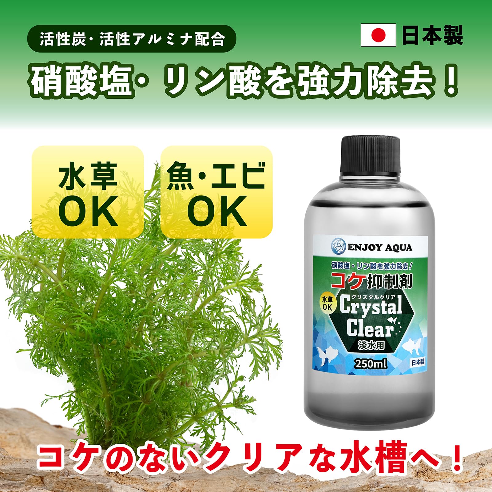 Amazon.co.jp: ［ENJOY AQUA］ 水草水槽にも使える コケ抑制剤
