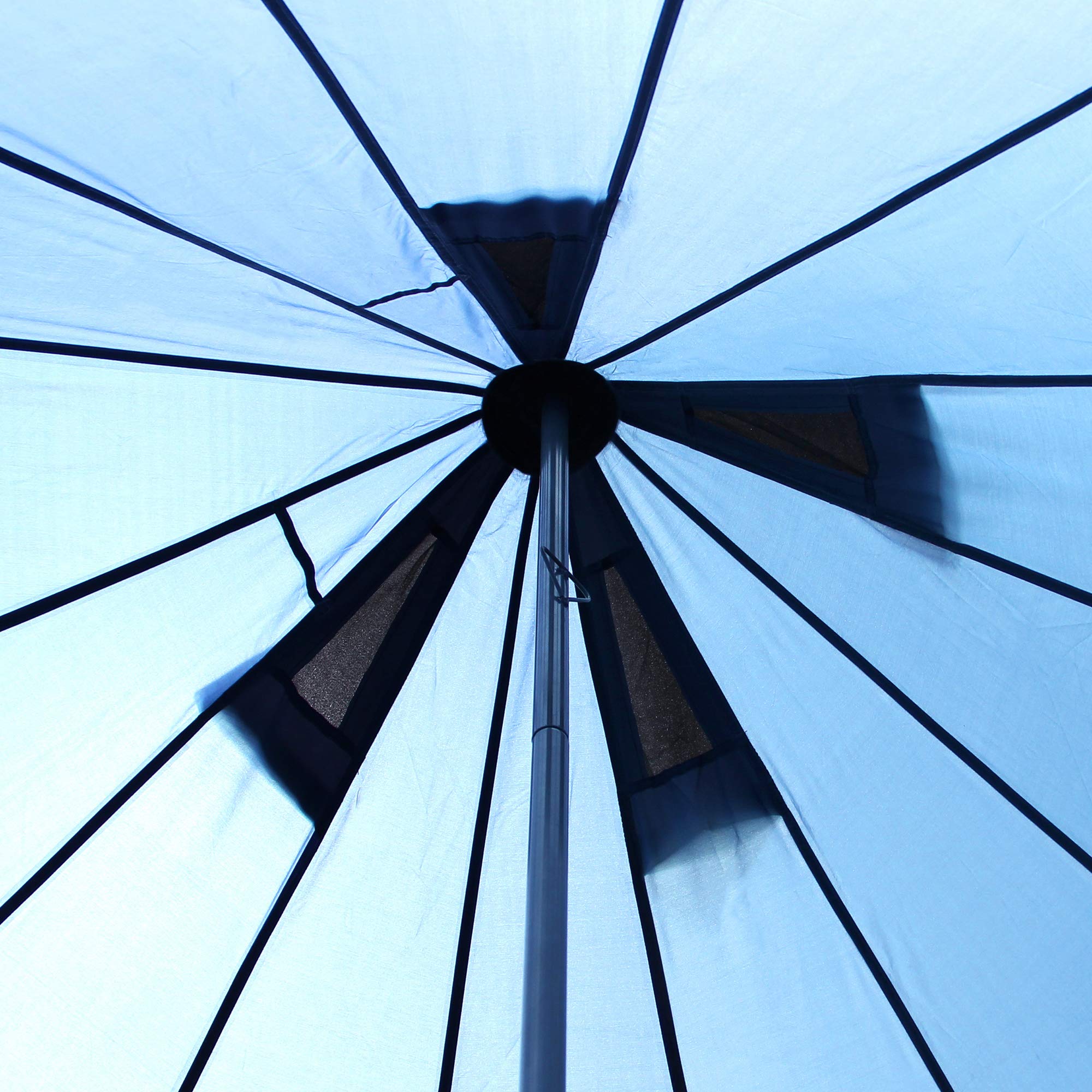 your GEAR Tienda de campaña Ravello Tipi en 2 tamaños para 4-8 personas, tienda familiar con 400 cm o 500 cm de diámetro, tienda de campaña con columna de agua de 5000 mm, protección UV 50+, suelo