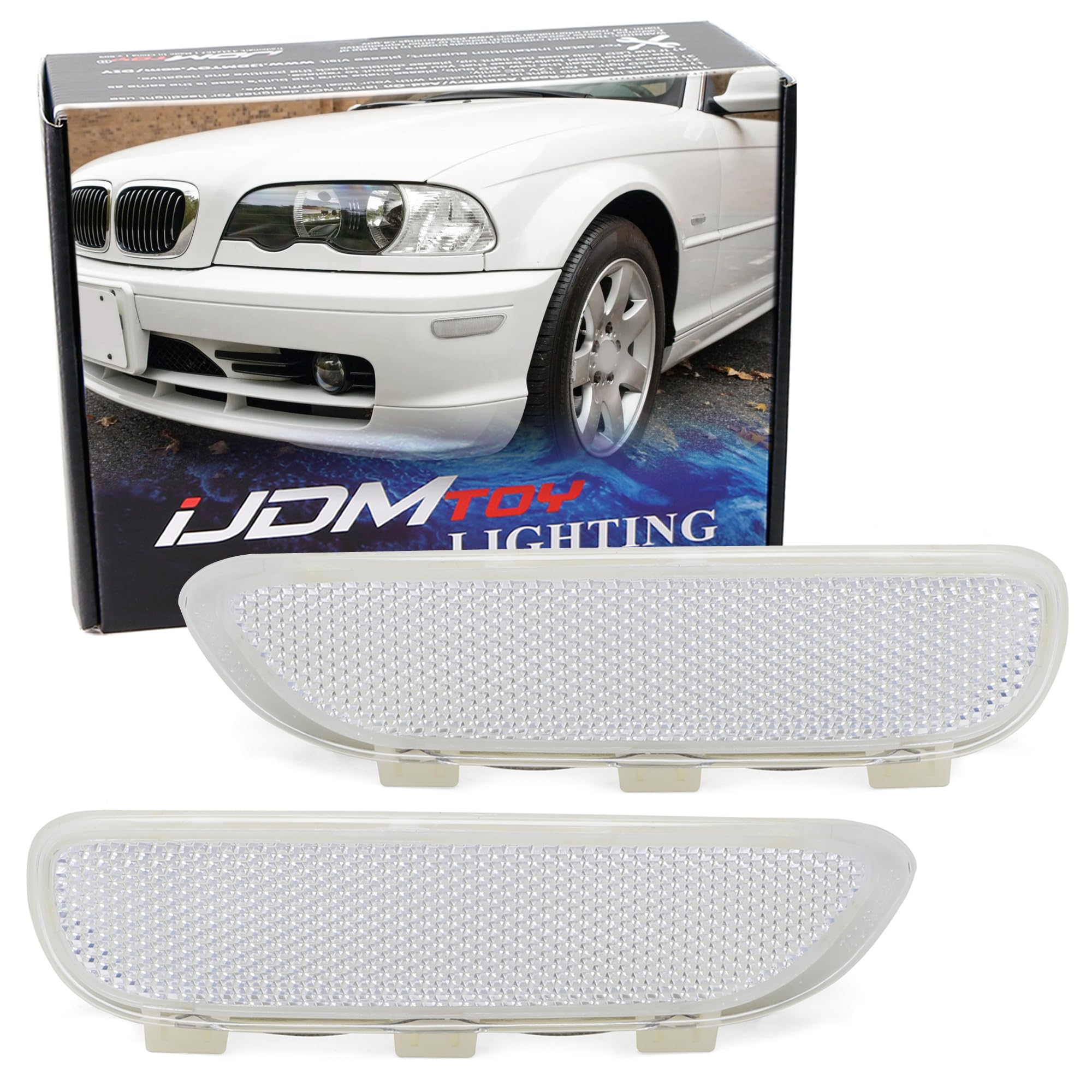 Amazon.com: iJDMTOY OE-Spec White/Clear Lens Front Bumper Side