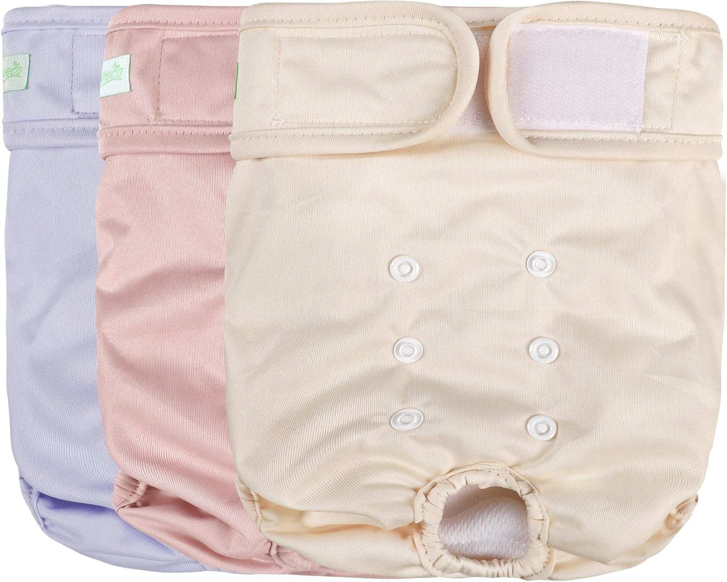 wegreeco Washable Reusable Premium Dog Diapers,Pack of 3,Small Dog Puppy & Doggy Diapers Female,Dog Period Panties Diapers Female in Heat Morandi-3 XL