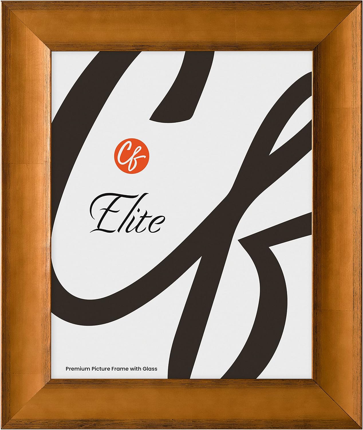 Craig Frames Elite Ember Light, 18x24 Picture Frame With Glass, Brushed Gold