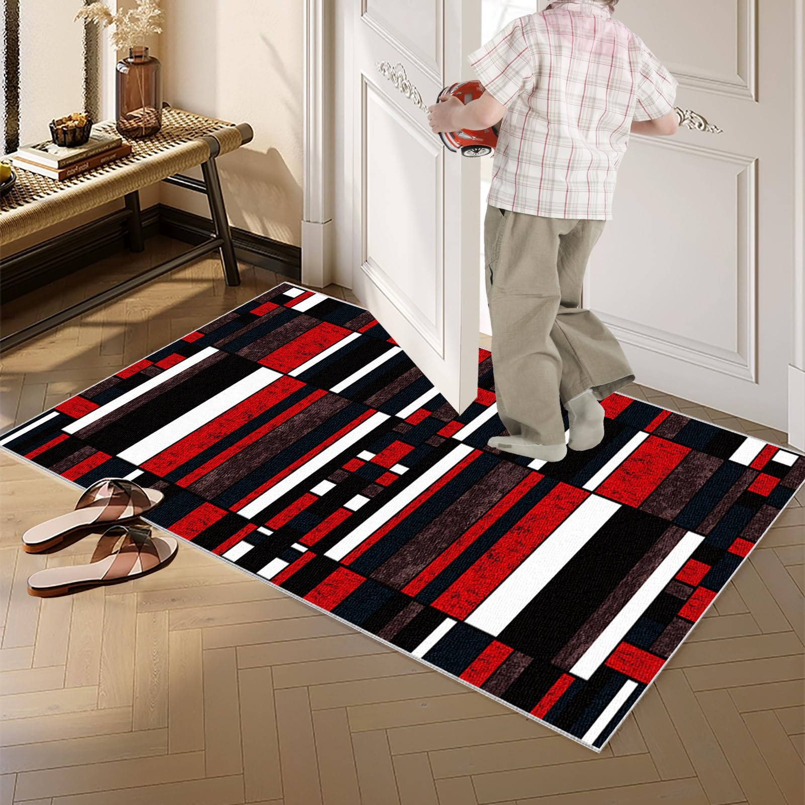 Chodnik, dywan na korytarz, 120 x 550 cm, antypoślizgowy, dywan do kuchni, kuchni, nadaje się do prania, chodnik do przedpokoju, sypialni, salonu, wejścia