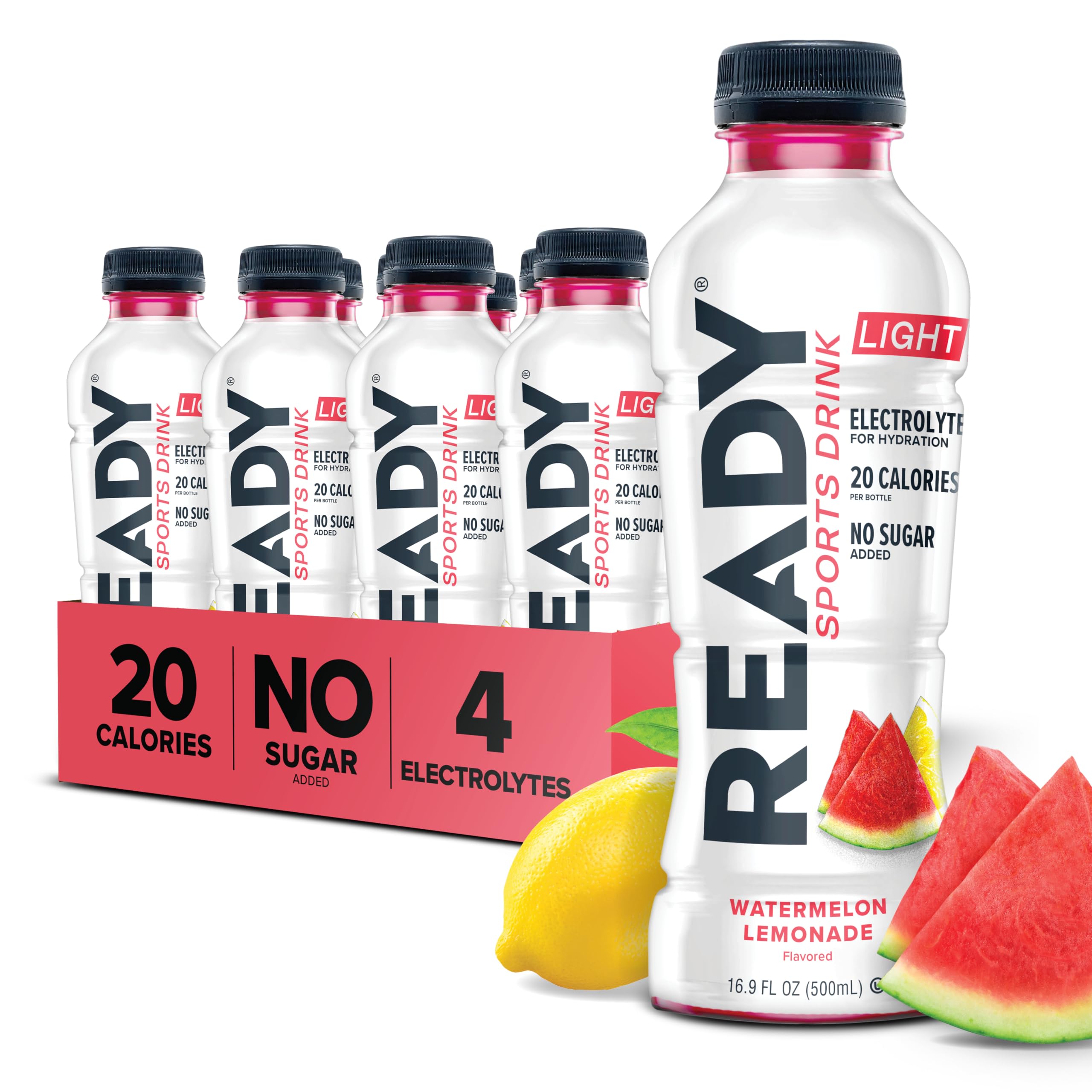 Ready Bebida Esportiva Light, Melancia com Limonada, 500 mL, 12 garrafas