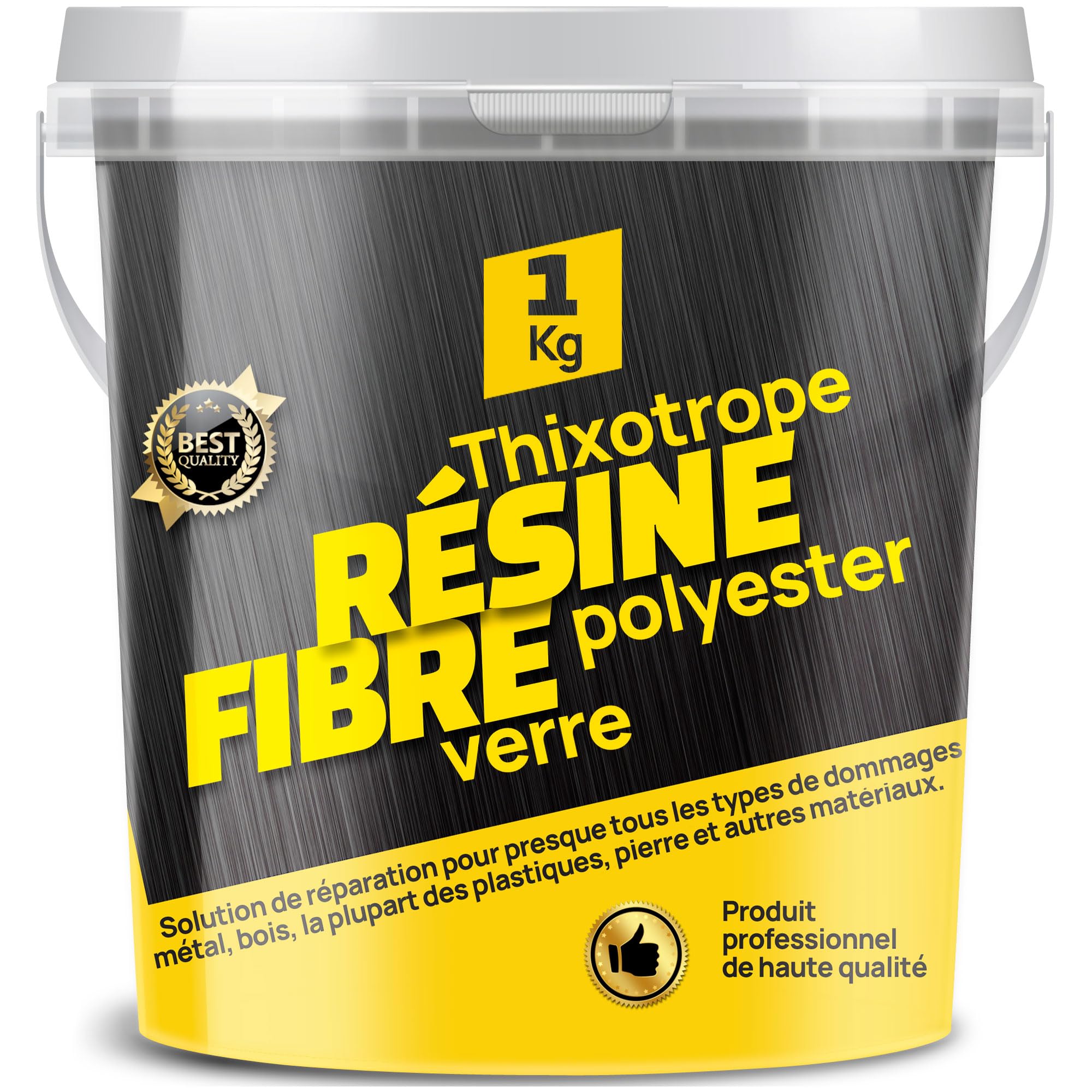 Sikd - Fibre de verre, resine polyester et durcisseur. Kit de réparation pour Bateaux, piscines, réservoirs, caravanes, tuyaux, carrosseries…