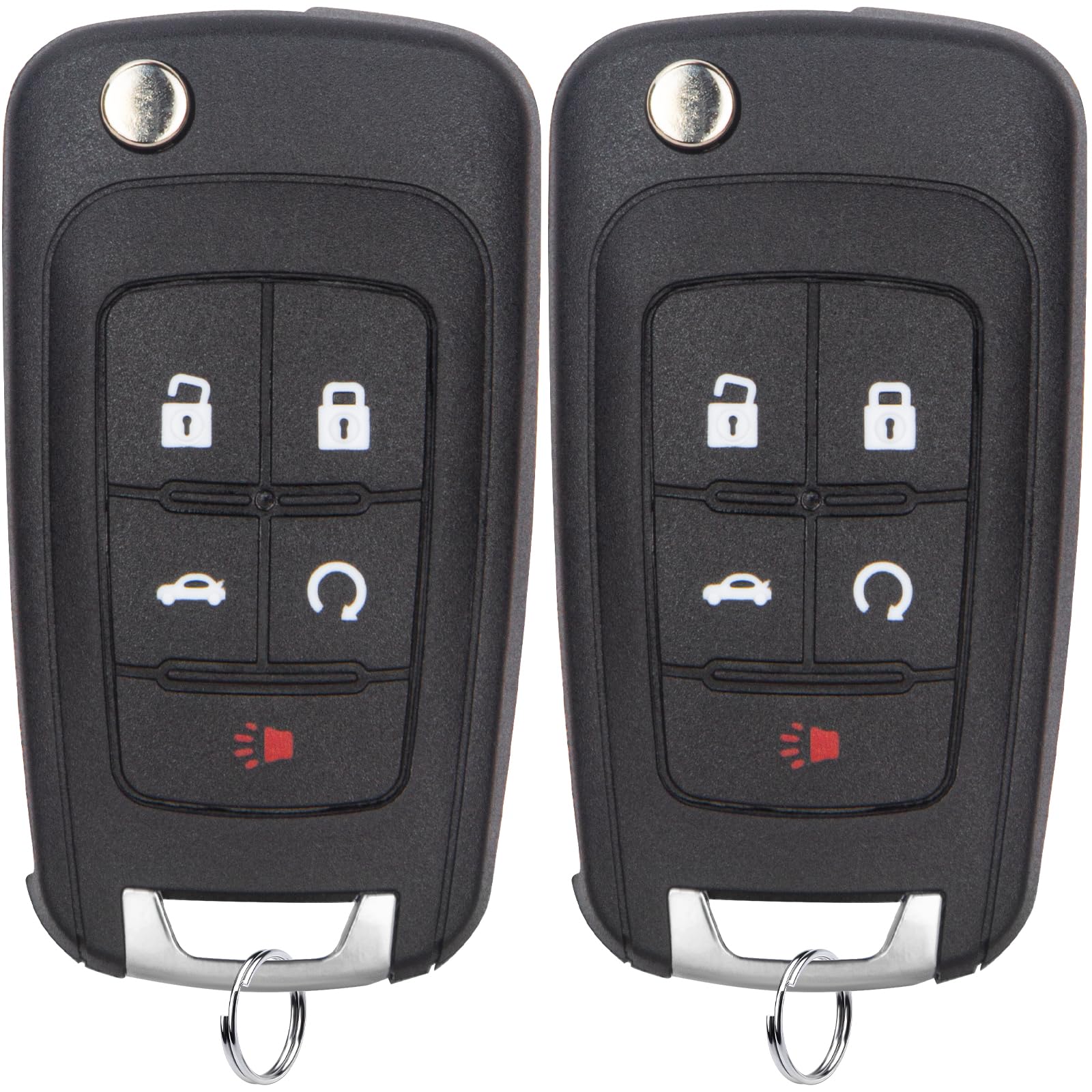 Aniterbo 2-Pack Key Fob for Chevy Cruze, Camaro, Impala, Equinox, GMC Terrain, Lacrosse