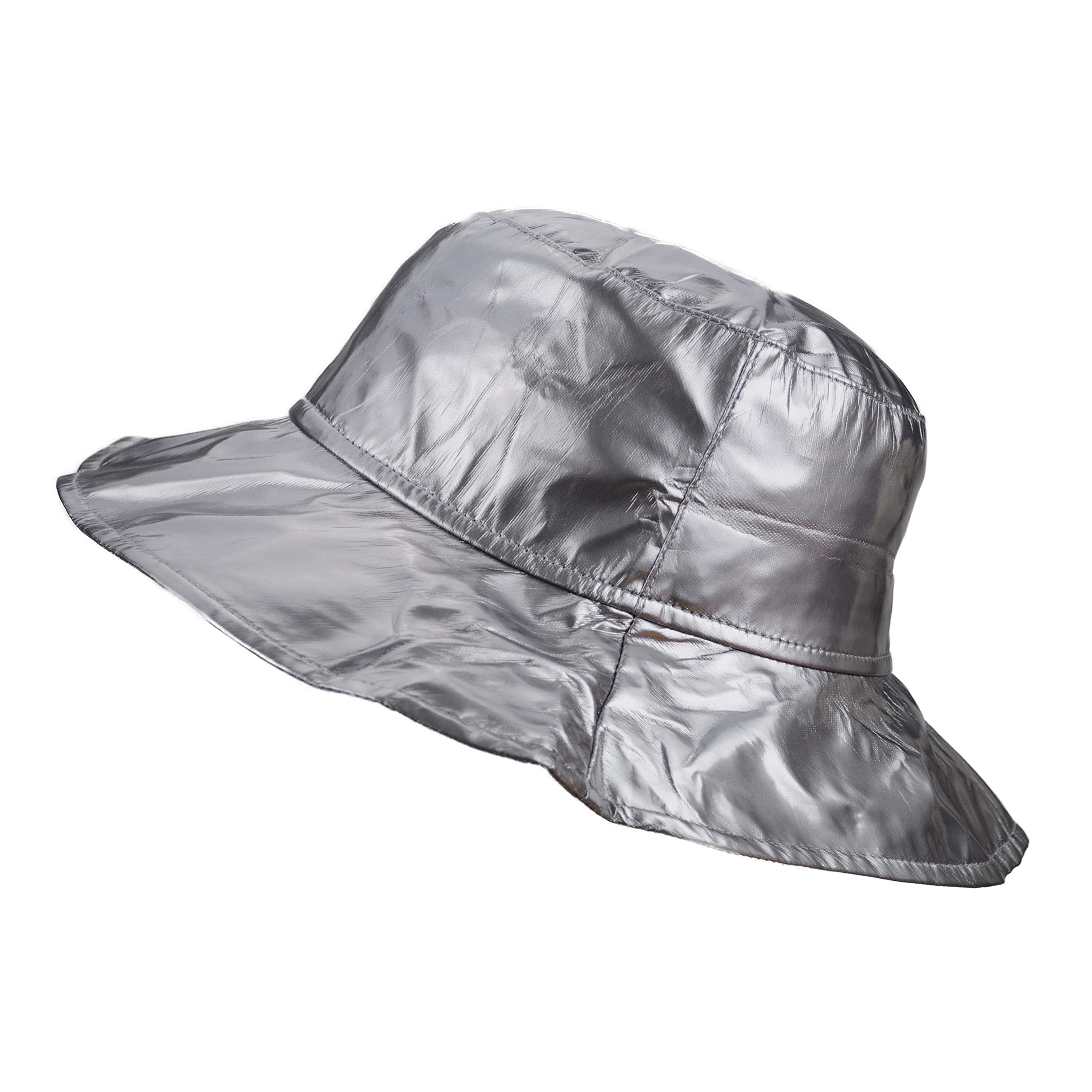 Toutacoo, Wide-Brimmed Vinyl Rain Hat (04-Grey/L)
