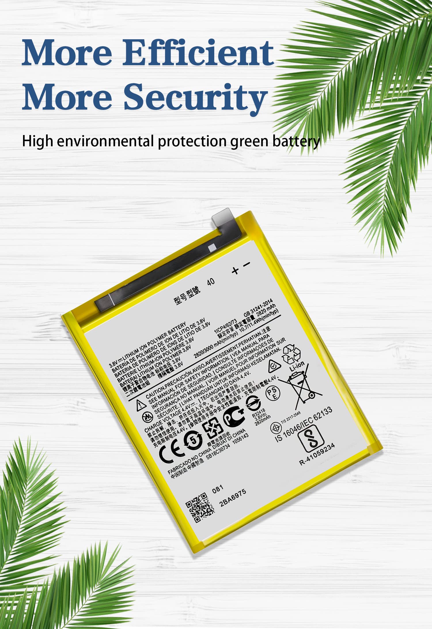 Moto G7 Battery, [Upgraded] 2820mAh JE40 Replacement Battery for Moto G7 Play XT1952-4 XT1952-2 XT1952-1, Moto G7 XT1962-1 XT1962 XT1962-4 XT1962-5 with Repair Tool Kit