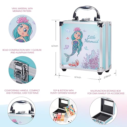 Miniatura 4 de Hot Sugar Kit de maquillaje para niñas de 4 a 6 años, 7 a 8 años, 10 a 12 años, kit de maquillaje para niñas de 13 a 15 años, incluye sombra de