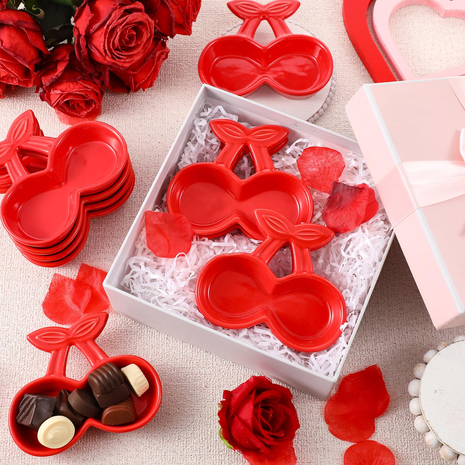 Amazon.com: Tioncy 12 Pcs Cherry Ceramic Ramekins Small Dessert