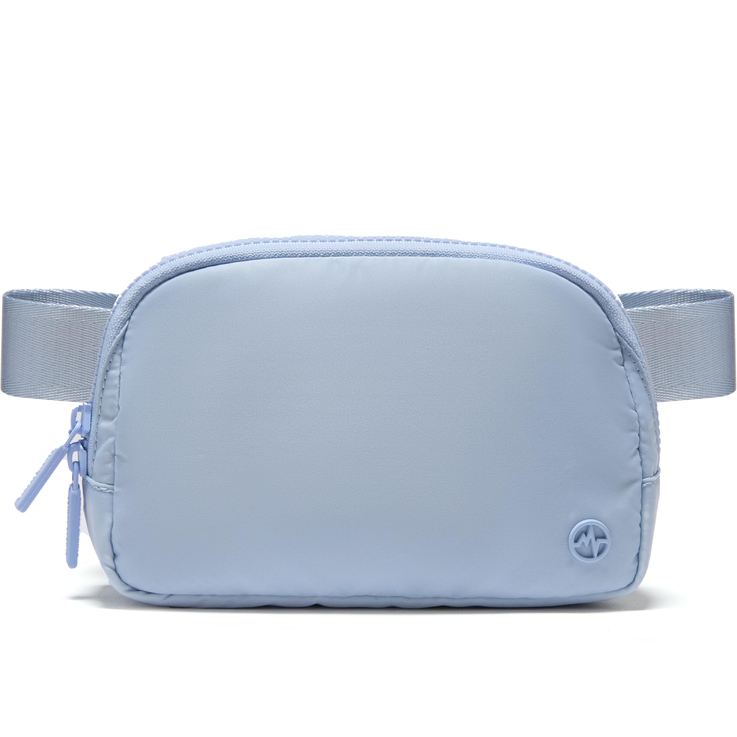 Pander Two Way Zipper Fanny Pack Nylon Everywhere Belt Bag for Women, Water Repellent Waist Packs, Crossbody Bags with Adjustable Strap (Windmill Blue).