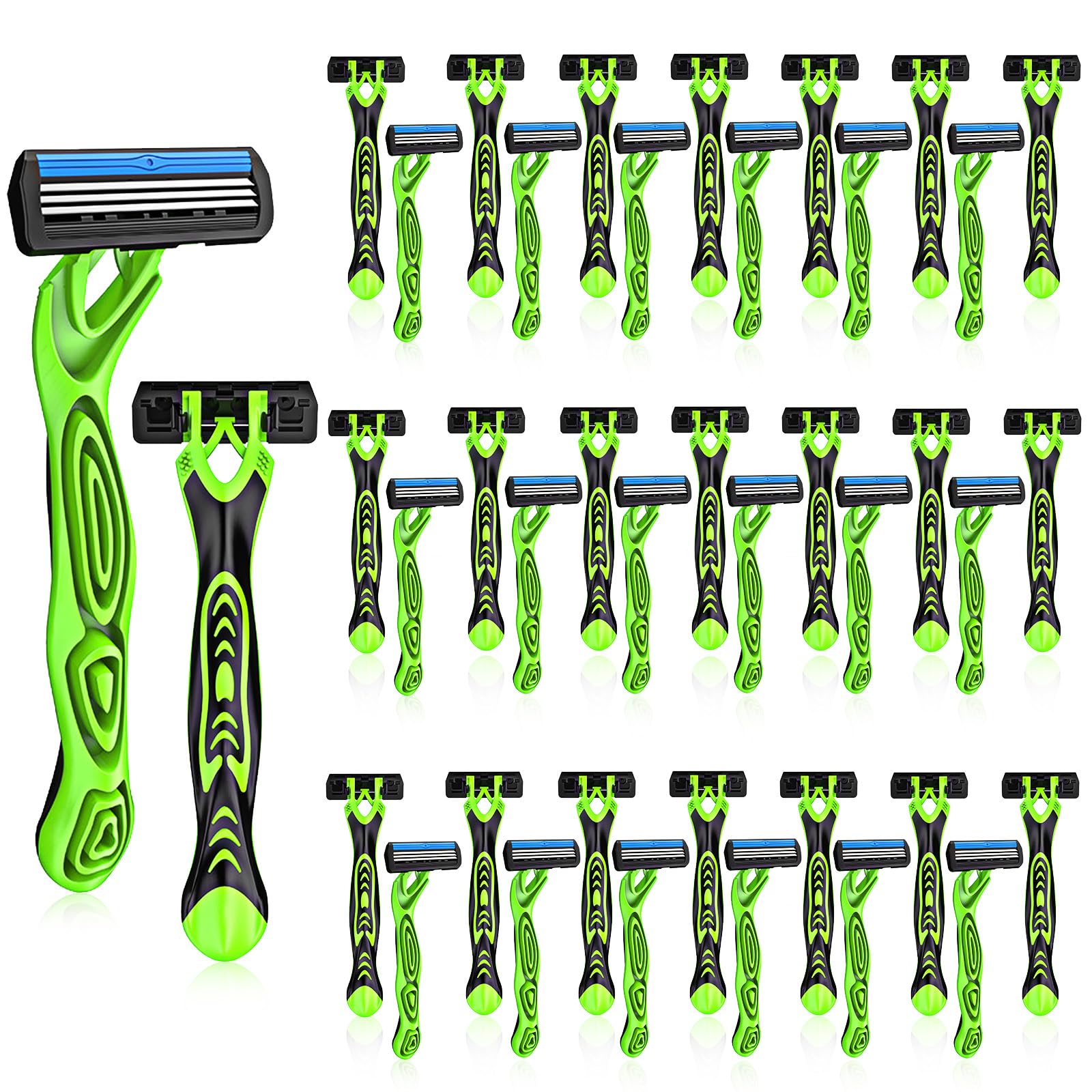 40 Pcs 3 Blade Disposable Razors for Men Bulk Sensitive Skin Razor for Men Travel Hotel Spa Summer
