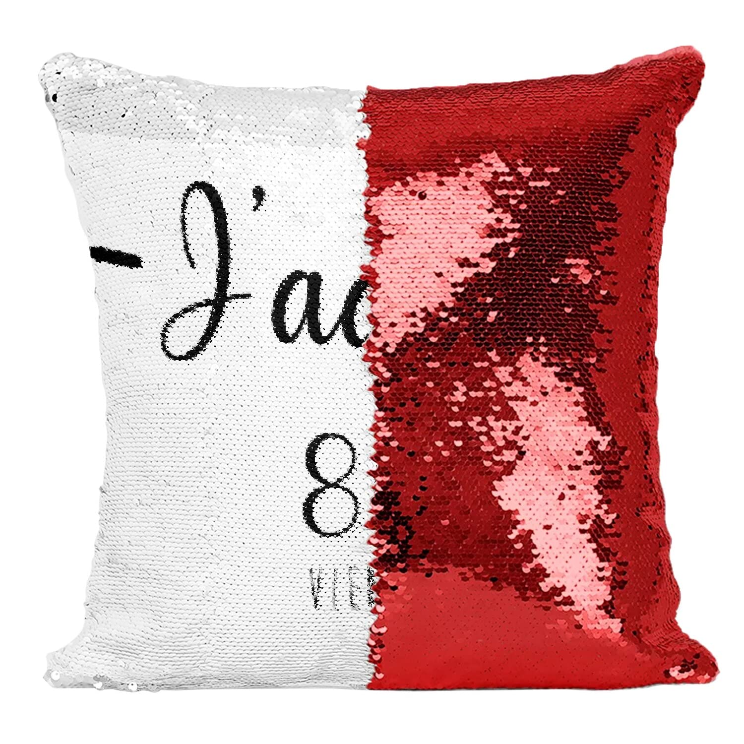Coussin avec housse sequin rouge Vienne 86 Poitiers pour decoration interieure originale