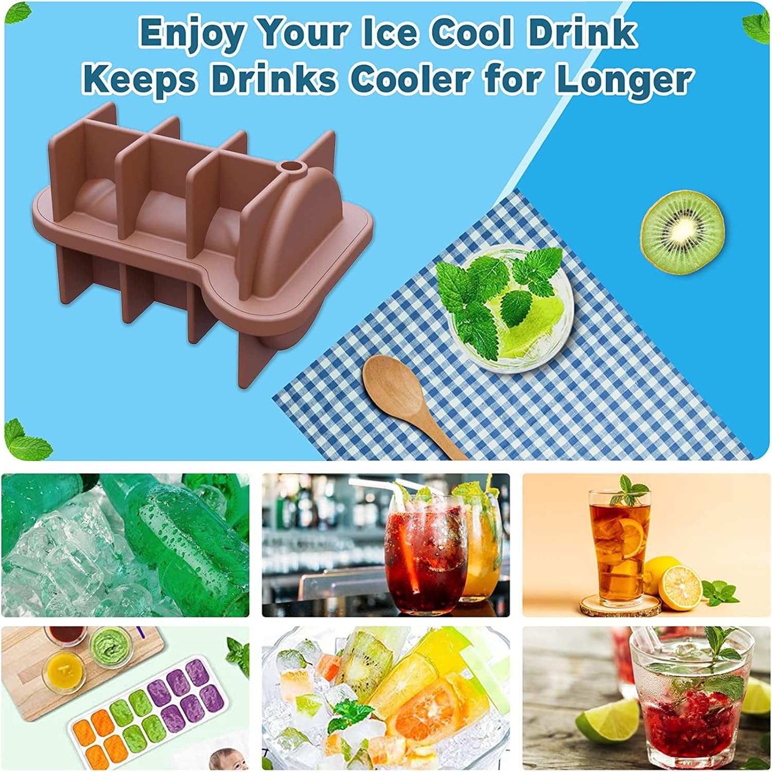 Prank Ice Cube Trays 5 Pcs Silicone Novelty Ice Cube Molds for Chilling ...