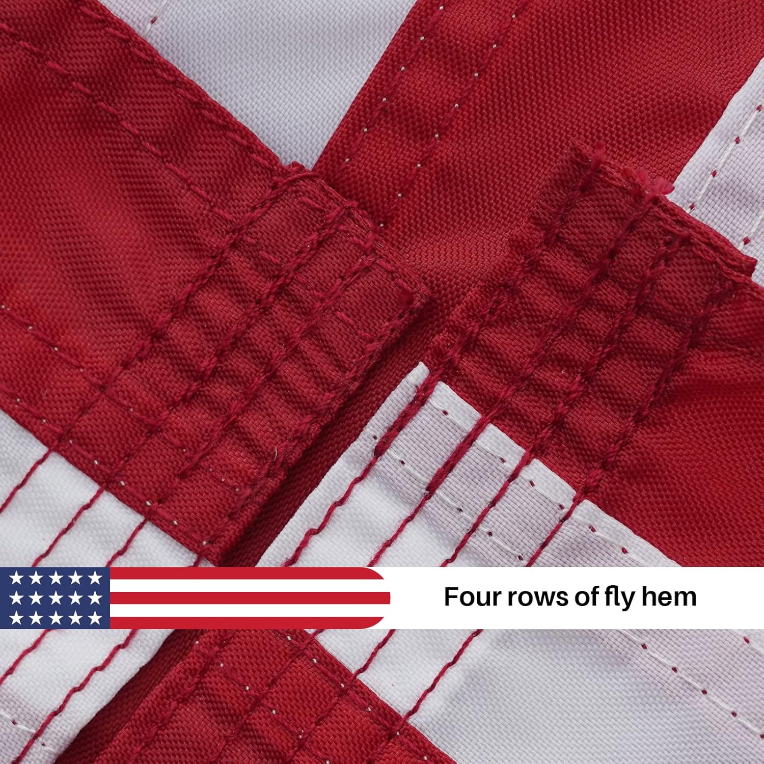 Bradford American Flag 16x24 Inches Embroidered Small American Flag for Boat ATV, Double Sided US Boat Flags for Outside with 2 Brass Grommets and 4 Stitching Rows Boat Cabin Decoration - Image 6