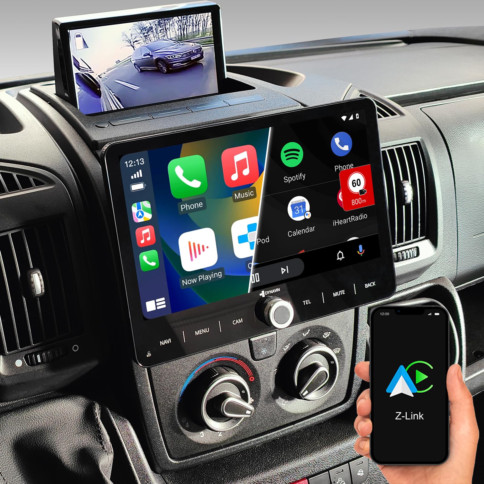 DYNAVIN Autoradio per Fiat Ducato Citroën Jumper II Peugeot Boxer II: 10,1 pollici Radio con Wireless CarPlay e Android Auto | Avvisi in tempo reale Blitzer.de PRO: DS-DCX
