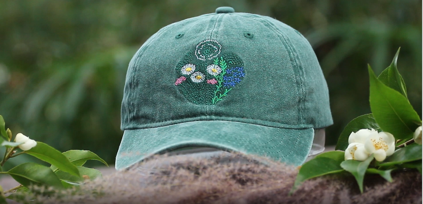 Gorra bordada floral Wildflower para mujer unisex miniatura 7