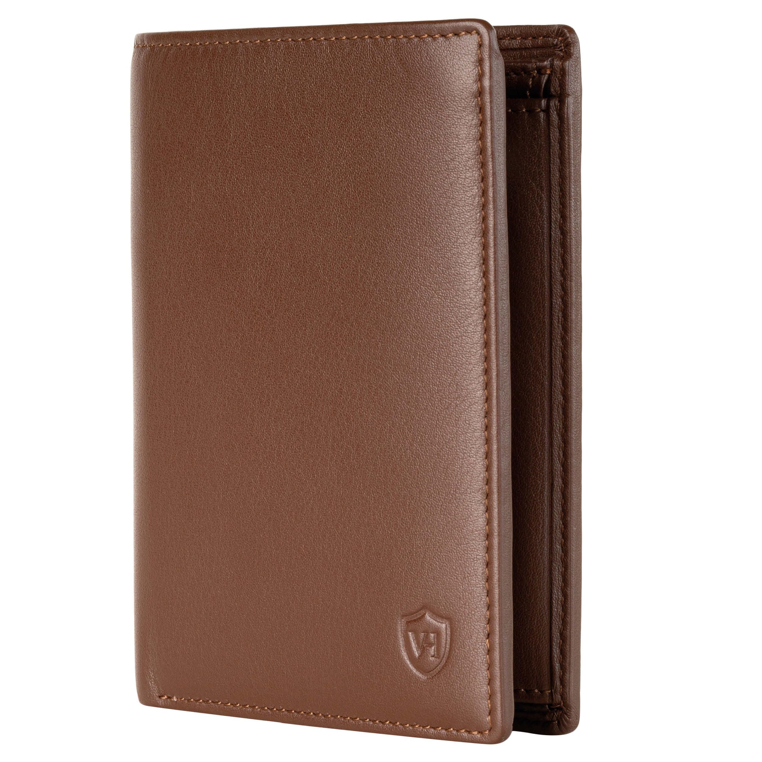 VON HEESEN Leder Geldbörse Herren mit Münzfach & RFID Schutz I Echtleder Geldbeutel für Männer & Damen I Portemonnaie Brieftasche Wallet Portmonee