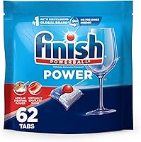 Vista 12 de Finish Power Cápsulas para lavavajillas, jabón detergente para lavavajillas sin enjuague previo para limpieza profunda y brillo con poder
