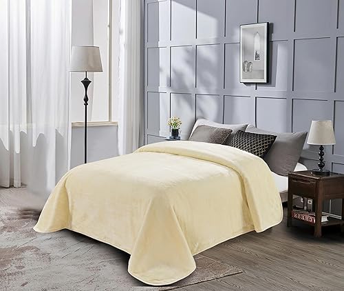 Vista 85 de Chezmoi Collection Manta pesada de una sola capa, 9 libras, estilo coreano, de visón Raschel, gruesa y sedosa, 26.46 oz/m², 85 x 95 pulgadas