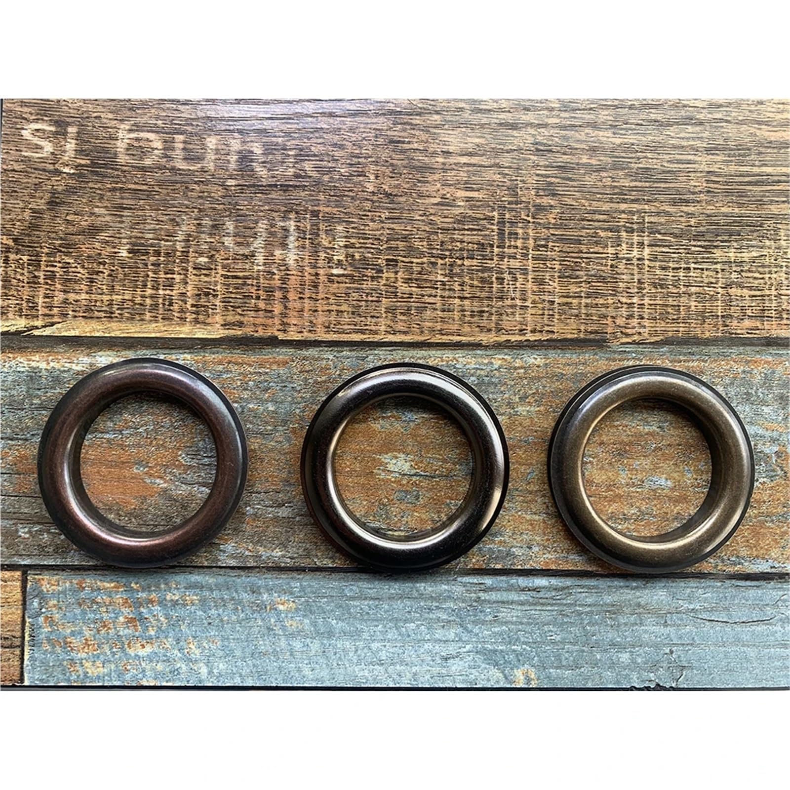 30 Pares de Anillos Metal Plateado for Cortina Ojal decoración habitación Accesorios Ojales Colgantes para Cortinas Y Barras De Cortina(Red Bronze)