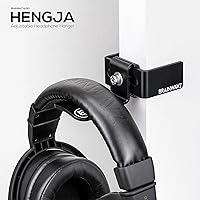 Vista 2 de BRAINWAVZ Hengja - The Desk Headphone Stand Hanger Mount, All Metal, Rotatable Mount, PC & Gaming Headset Holder