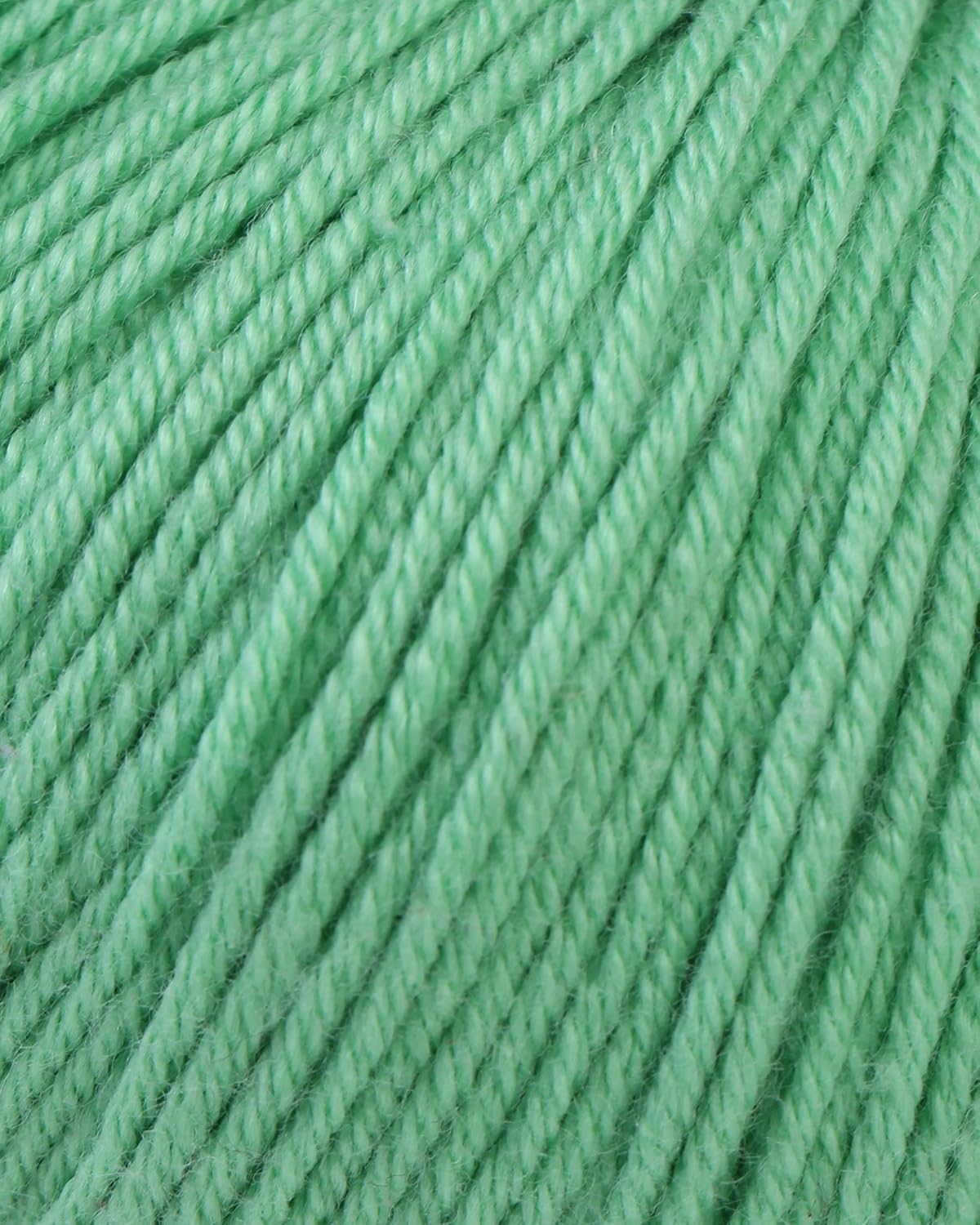 4 Ball (Skein) Gazzal Baby Cotton, 60% Cotton Each 1.76 Oz (50g) / 150 Yrds (165m) Soft, 2 - Fine Baby Yarn, Soft and Popular (3466 - Pastel Green)