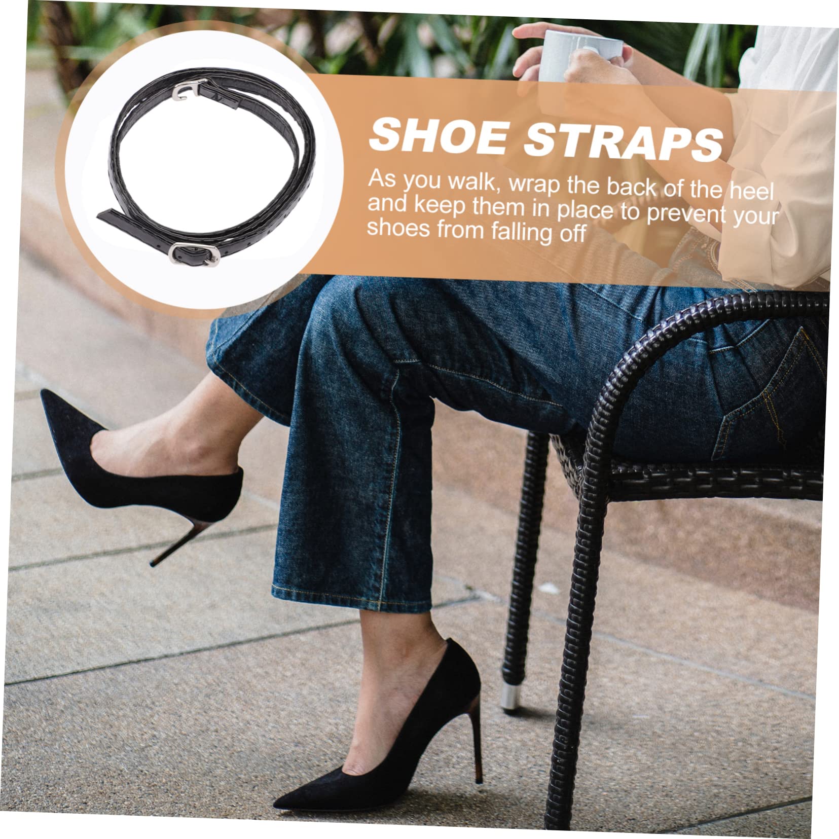 SHERCHPRY cordones de tacones altos extensor de la correa del zapato cordones elásticos cordones de zapatos de cuero correas de tacón para tacones altos imitación de cuero
