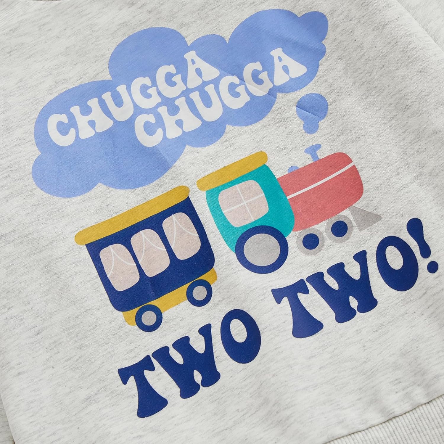 Toddler Baby Boy 2nd Birthday Outfit Choo Choo I'm Two Train Sweatshirt Long Sleeve T-Shirt Pants Set Fall Clothes - Image 3