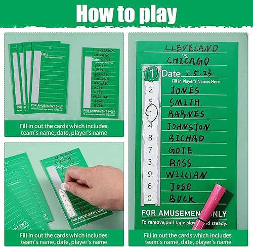 Miniatura 3 de Paquete de 100 tarjetas deportivas de 10 líneas, tarjetas de tira de fútbol Super Bowl de fútbol, 100 tarjetas de béisbol verde sin repetición,