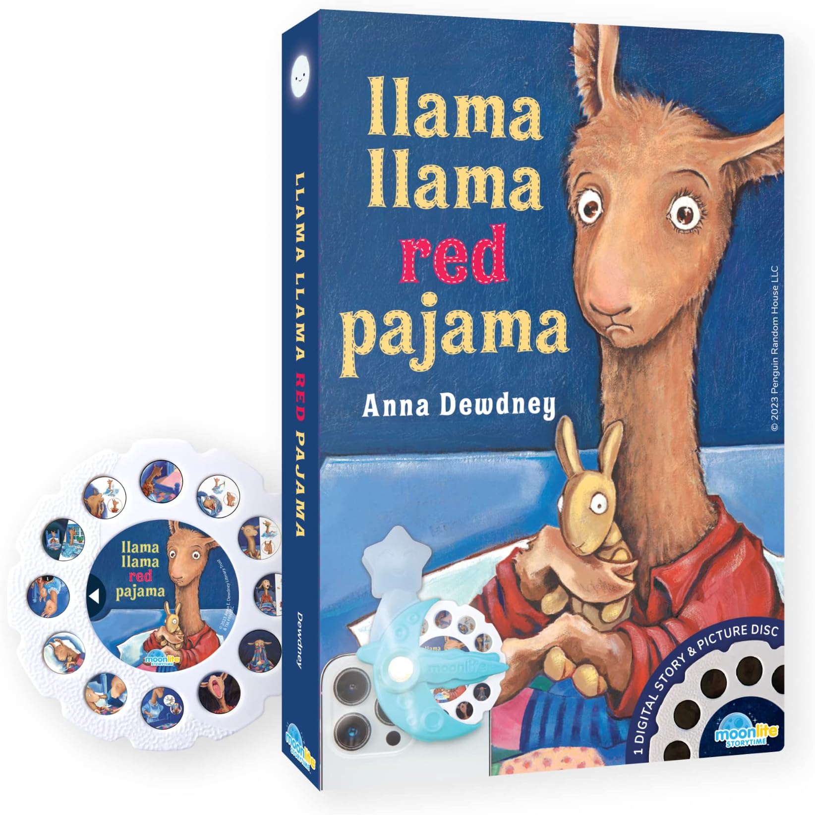 Moonlite Storytime - Llama Llama Red Pajama Storytime Disc - A Magical Read Together - Projector Sold Separately - Digital Story w/Sound FX - Toddler Early Learning Gifts for Kids Ages 1 Year & Up