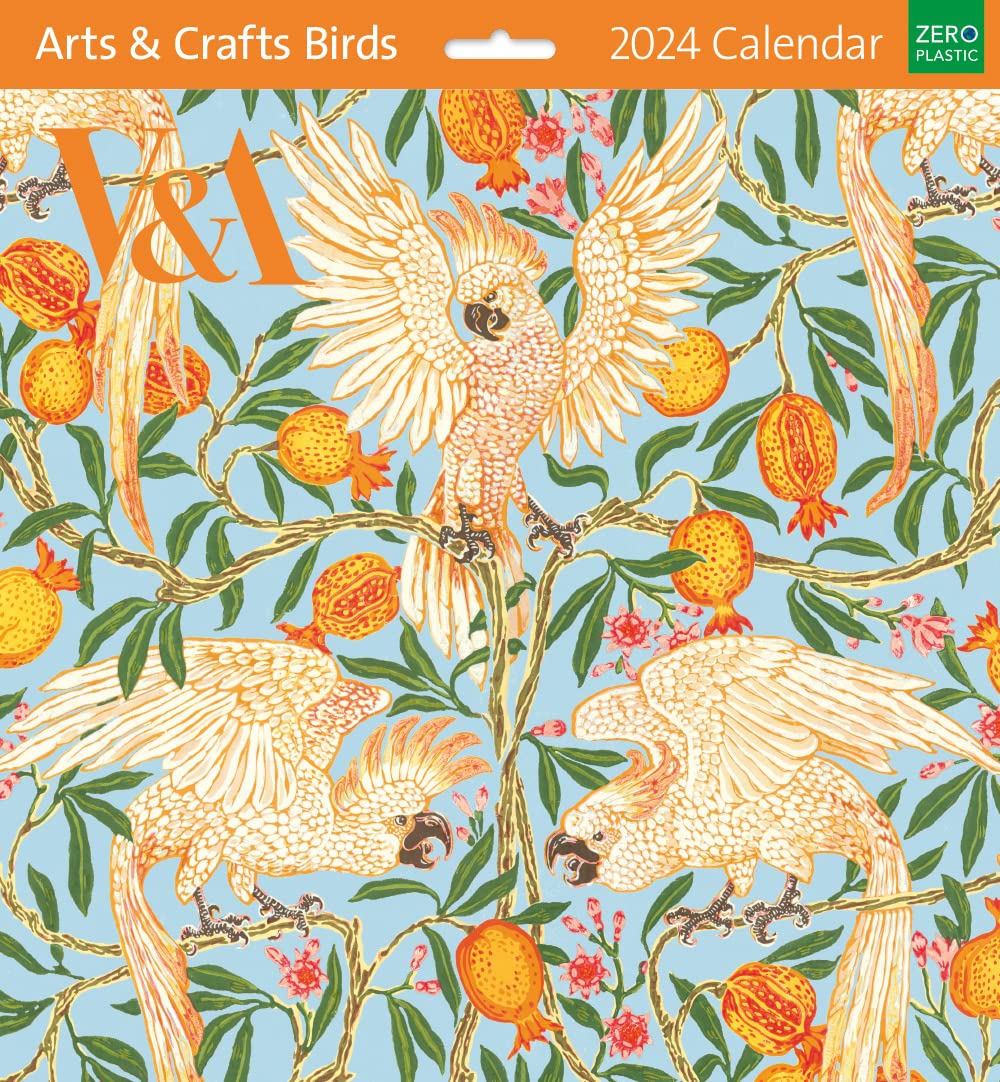 V&A Museum Arts & Crafts Birds 2024 Art Wall Calendar