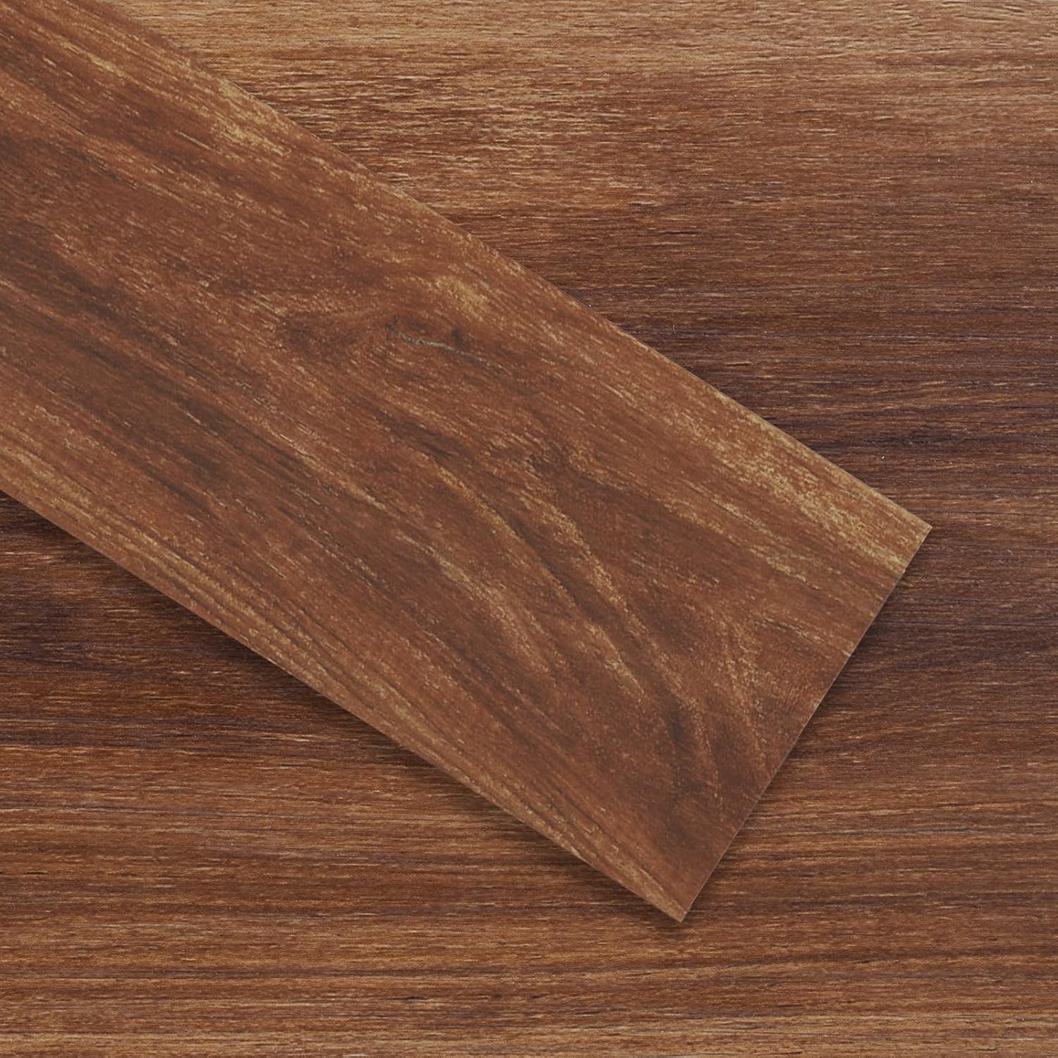 Goplus Floor Tile Vinyl Flooring, Waterproof Vinyl Plank Flooring, 24-Pack 36 Sq.Ft Wood Grain Floor Tiles for Kitchen, Living Room, Shops & RV (Rustic Brown,1)
