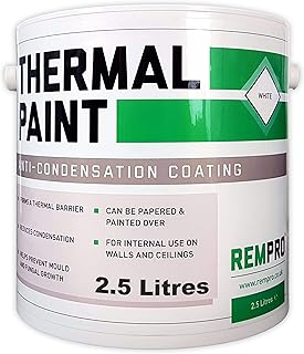 Rempro Thermal Paint 2.5 Litres - Premium Anti-Mould & Anti-Condensation Wall Treatment with Glass Bubble Technology (Textured)