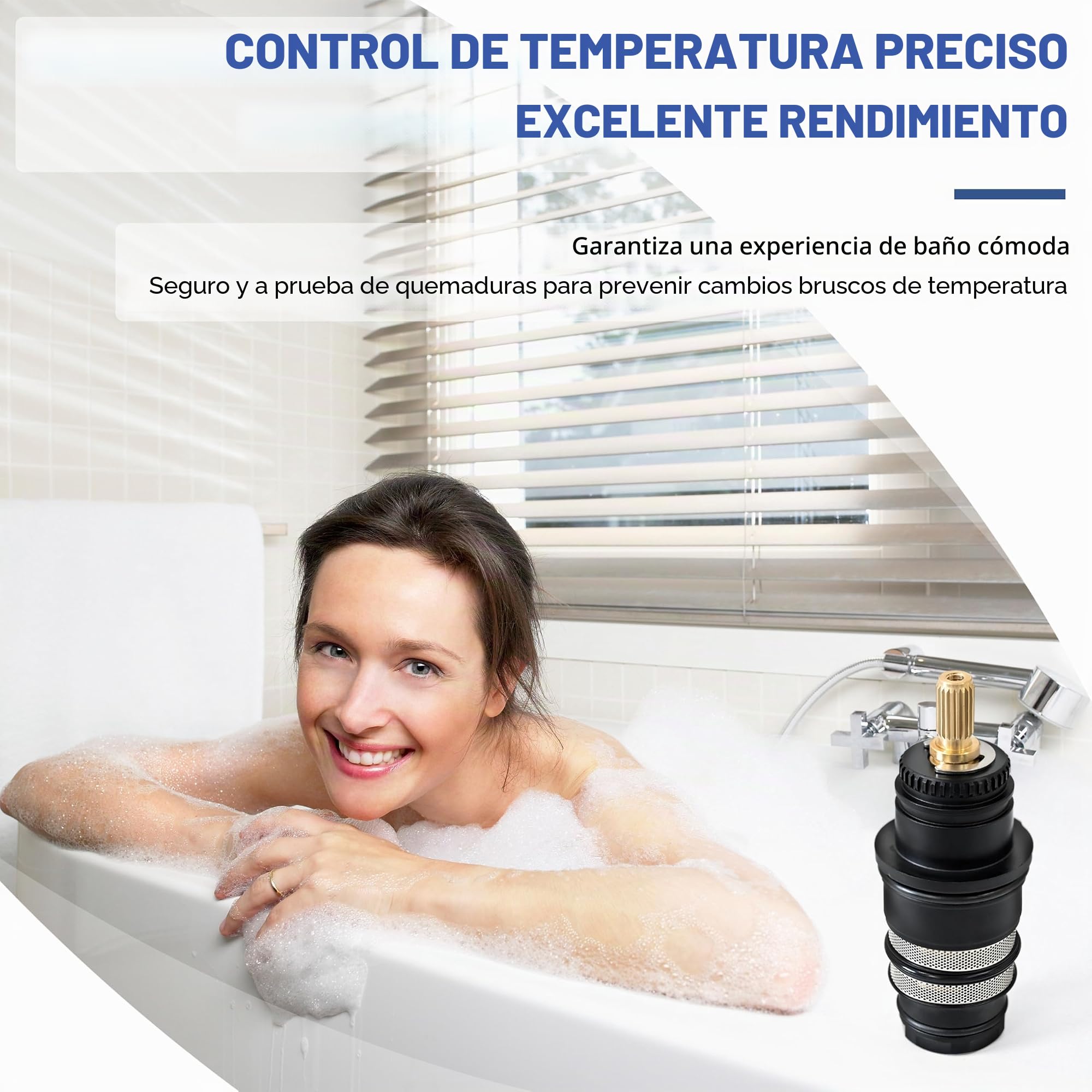 98282000 Unidad de Control de Temperatura – Con Eje de Latón, Revestimiento Galvanizado Avanzado – Compatible con 98282 T30